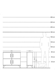 Arges Şifonyer 3 Raflı 4 Kapaklı 88x30x80 Antrasit-Antrasit