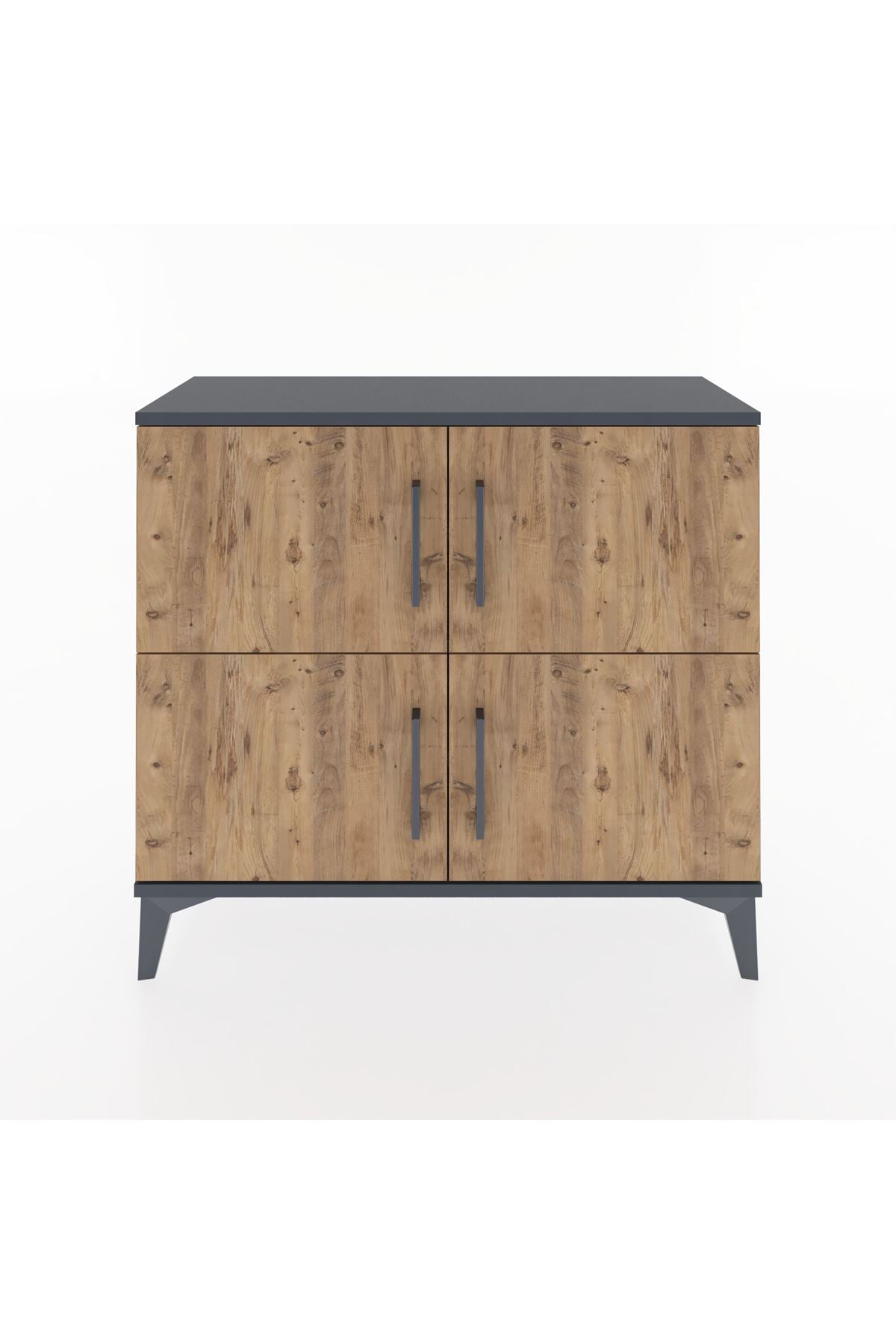 Arges Şifonyer 3 Raflı 4 Kapaklı 88x30x80 Antrasit-Çam