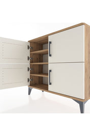 Arges Şifonyer 3 Raflı 4 Kapaklı 88x30x80 Çam-Aytaşı