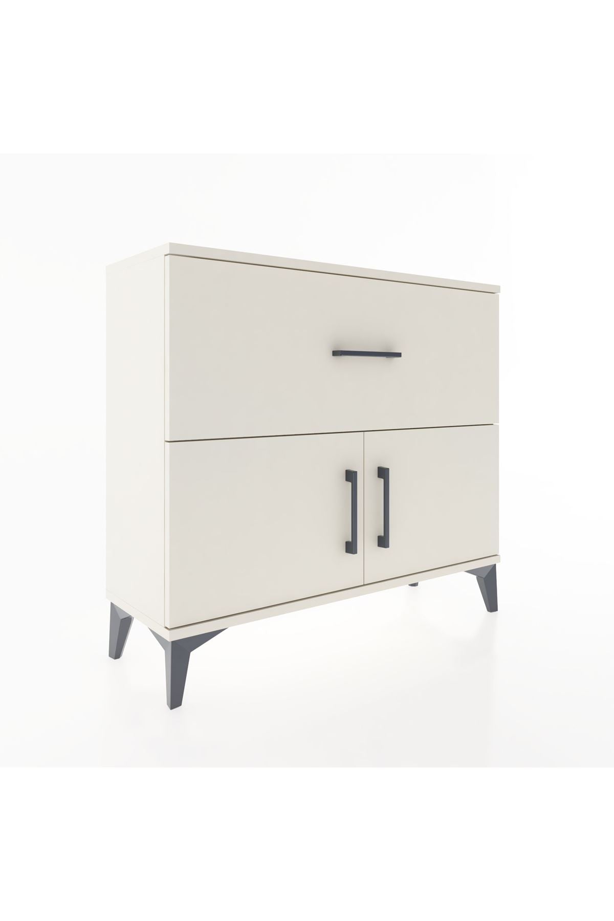 Arges Şifonyer Tek Raflı Tek Çekmeceli 2 Kapaklı 88x30x80 Aytaşı-Aytaşı