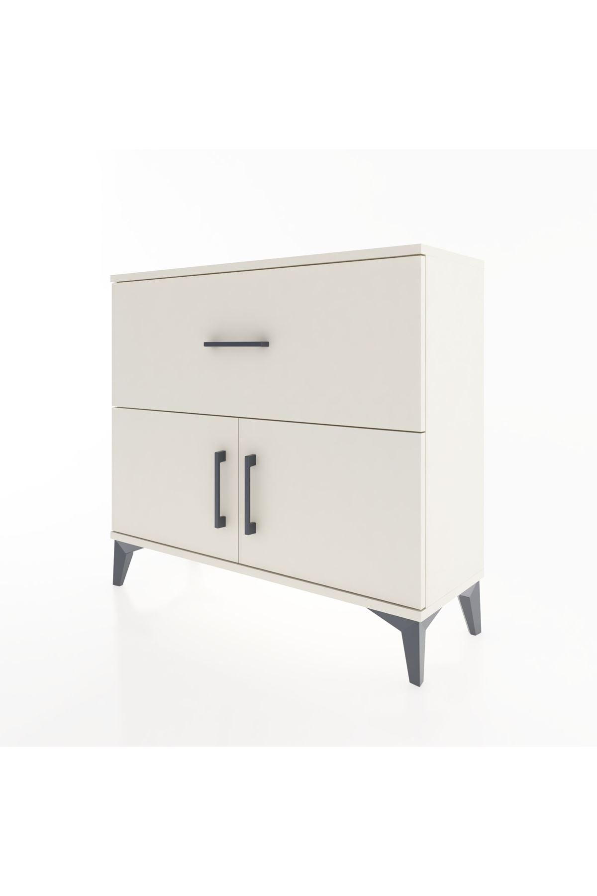 Arges Şifonyer Tek Raflı Tek Çekmeceli 2 Kapaklı 88x30x80 Aytaşı-Aytaşı