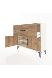 Arges Şifonyer Tek Raflı Tek Çekmeceli 2 Kapaklı 88x30x80 Aytaşı-Çam