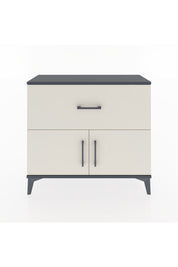 Arges Şifonyer Tek Raflı Tek Çekmeceli 2 Kapaklı 88x30x80 Antrasit-Aytaşı