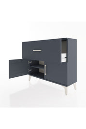 Arges Şifonyer Tek Raflı Tek Çekmeceli 2 Kapaklı 88x30x80 Antrasit-Antrasit