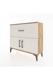 Arges Şifonyer Tek Raflı Tek Çekmeceli 2 Kapaklı 88x30x80 Çam-Aytaşı