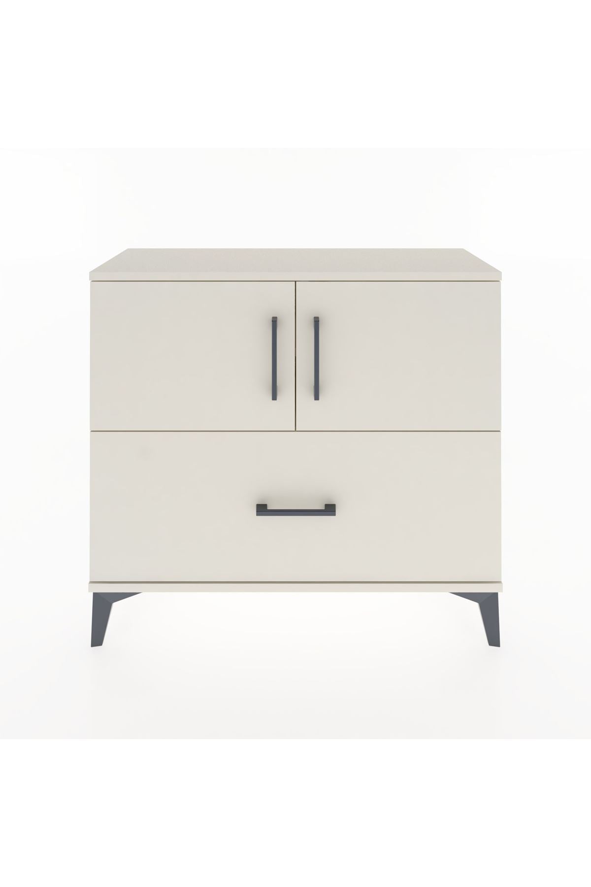 Arges Şifonyer 2 Raflı Tek Çekmeceli 2 Kapaklı 88x30x80 Aytaşı-Aytaşı