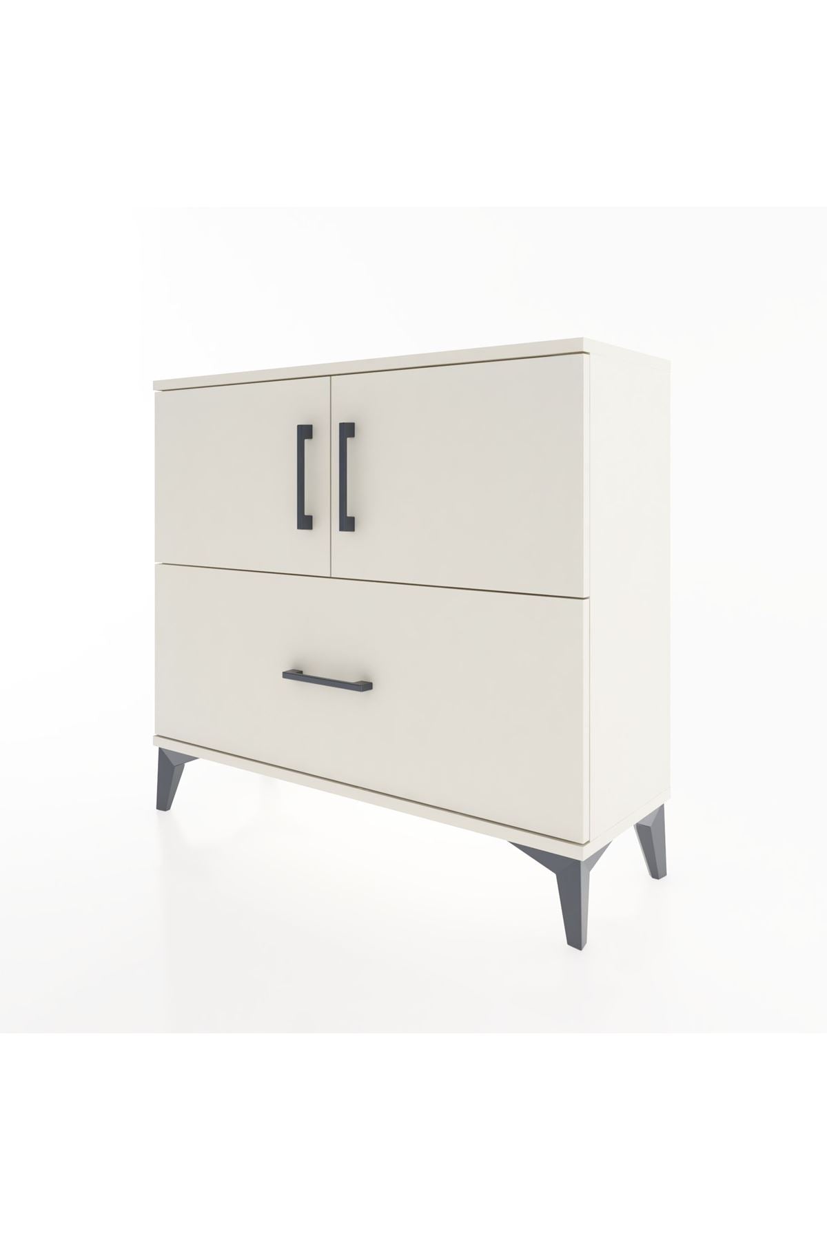 Arges Şifonyer 2 Raflı Tek Çekmeceli 2 Kapaklı 88x30x80 Aytaşı-Aytaşı