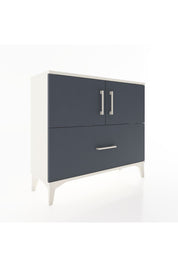 Arges Şifonyer 2 Raflı Tek Çekmeceli 2 Kapaklı 88x30x80 Aytaşı-Antrasit