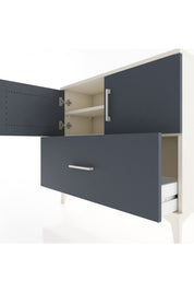 Arges Şifonyer 2 Raflı Tek Çekmeceli 2 Kapaklı 88x30x80 Aytaşı-Antrasit