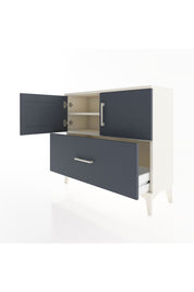 Arges Şifonyer 2 Raflı Tek Çekmeceli 2 Kapaklı 88x30x80 Aytaşı-Antrasit