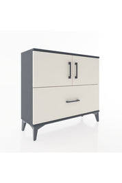 Arges Şifonyer 2 Raflı Tek Çekmeceli 2 Kapaklı 88x30x80 Antrasit-Aytaşı