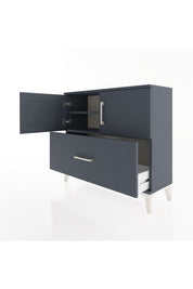 Arges Şifonyer 2 Raflı Tek Çekmeceli 2 Kapaklı 88x30x80 Antrasit-Antrasit