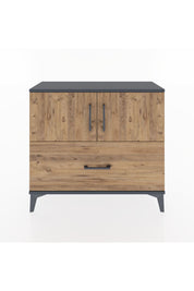 Arges Şifonyer 2 Raflı Tek Çekmeceli 2 Kapaklı 88x30x80 Antrasit-Çam