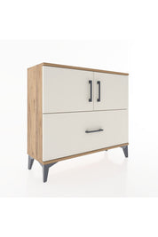 Arges Şifonyer 2 Raflı Tek Çekmeceli 2 Kapaklı 88x30x80 Çam-Aytaşı