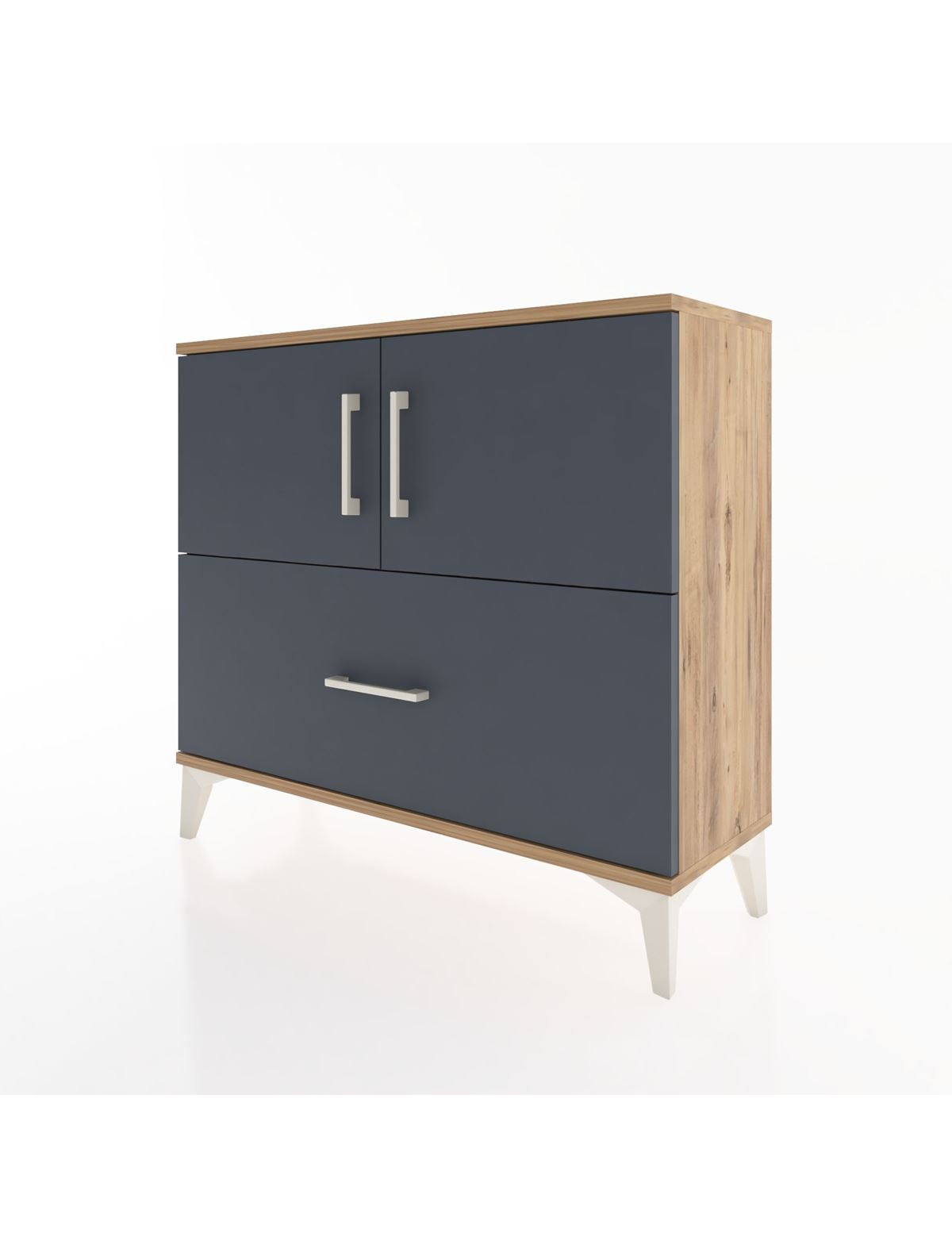 Arges Şifonyer 2 Raflı Tek Çekmeceli 2 Kapaklı 88x30x80 - S03M028V8A