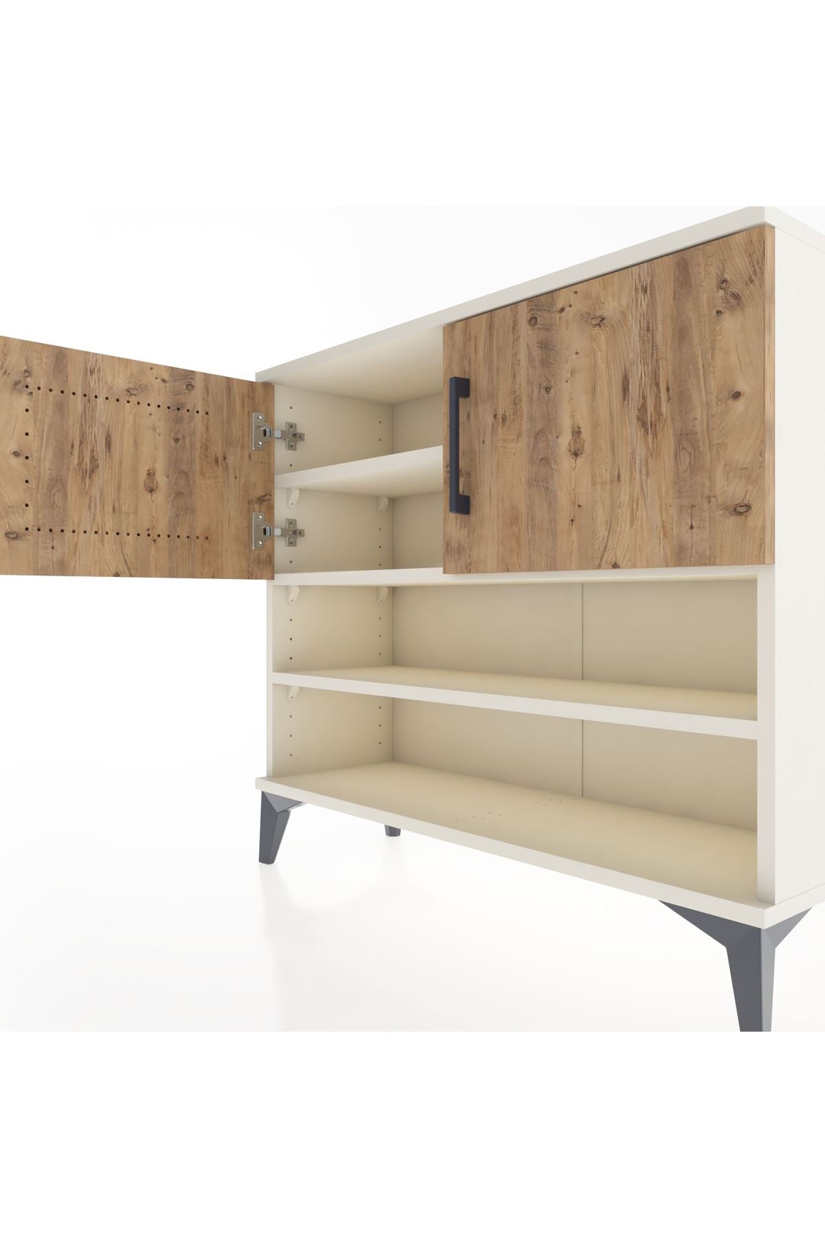 Arges Şifonyer 3 Raflı 2 Kapaklı 88x30x80 Aytaşı-Çam