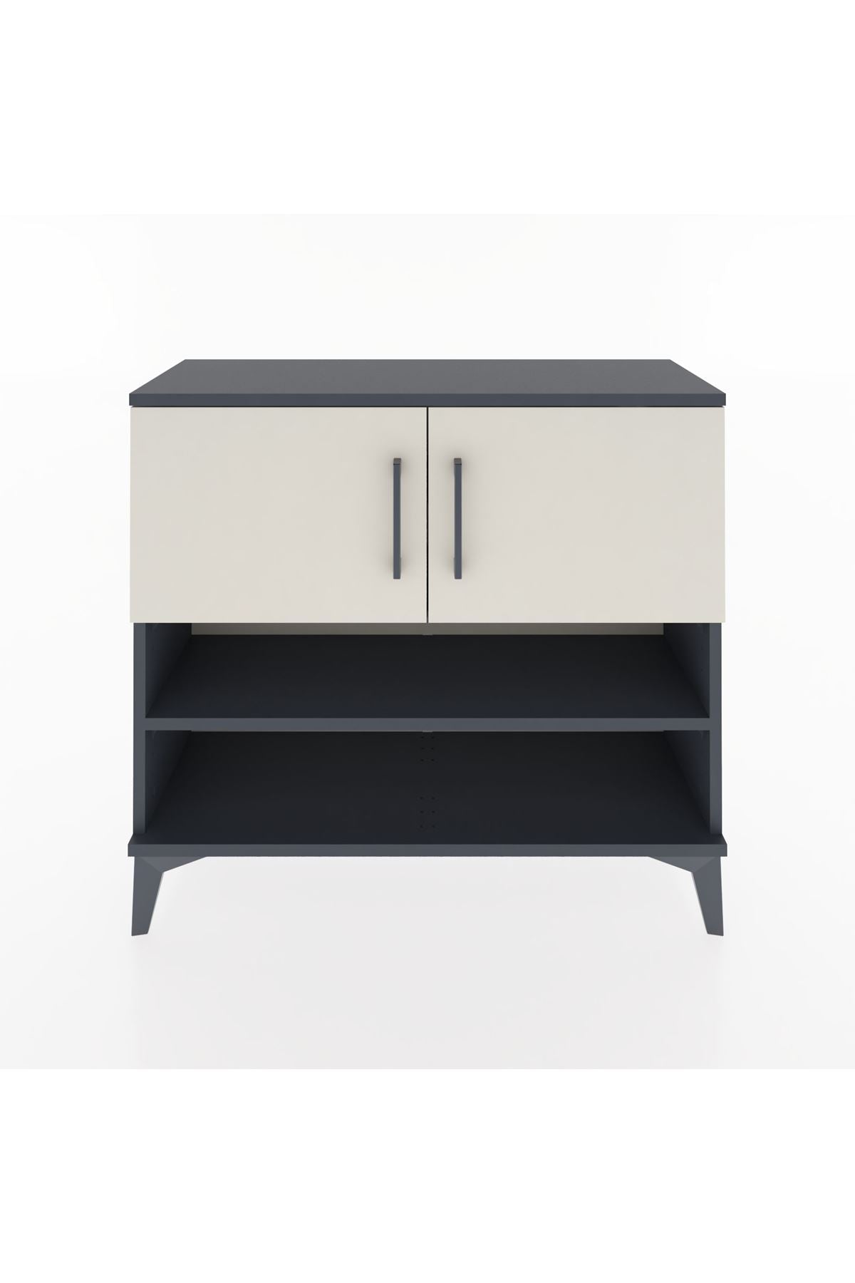 Arges Şifonyer 3 Raflı 2 Kapaklı 88x30x80 Antrasit-Aytaşı