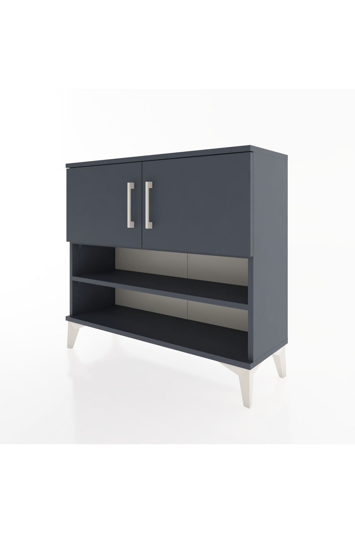 Arges Şifonyer 3 Raflı 2 Kapaklı 88x30x80 Antrasit-Antrasit