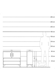 Arges Şifonyer 3 Raflı 2 Kapaklı 88x30x80 Antrasit-Antrasit