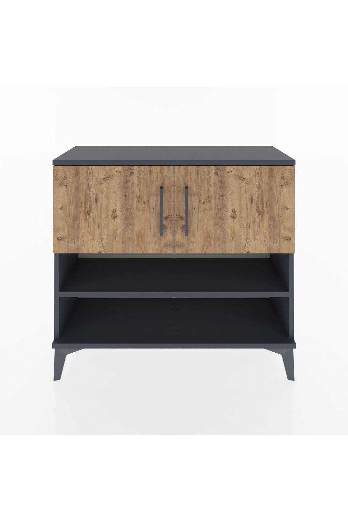 Arges Şifonyer 3 Raflı 2 Kapaklı 88x30x80 Antrasit-Çam