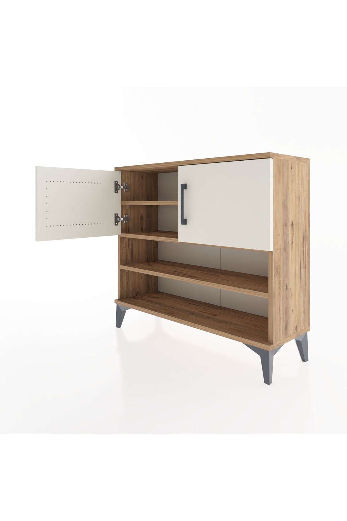 Arges Şifonyer 3 Raflı 2 Kapaklı 88x30x80 Çam-Aytaşı