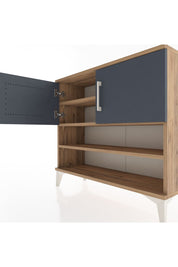 Arges Şifonyer 3 Raflı 2 Kapaklı 88x30x80 Çam-Antrasit