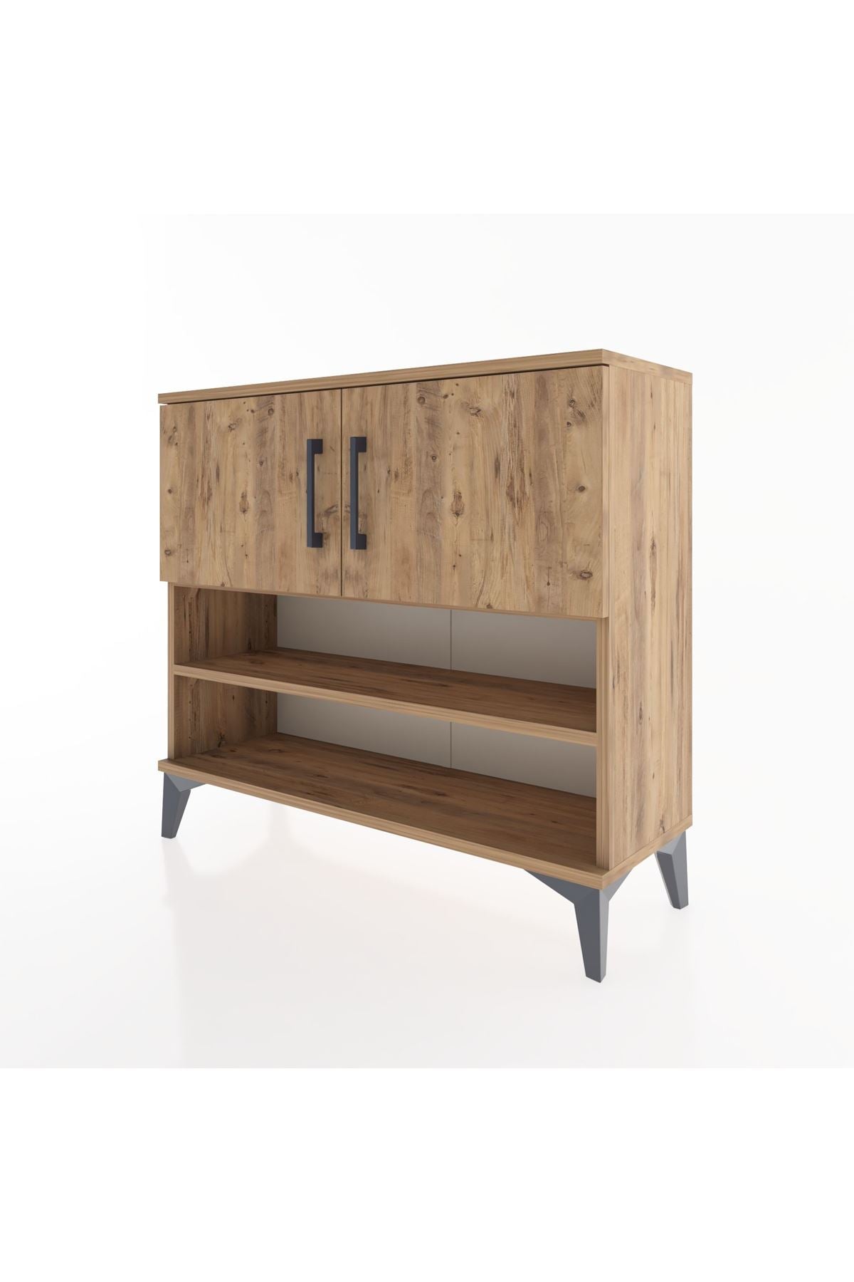 Arges Şifonyer 3 Raflı 2 Kapaklı 88x30x80 Çam-Çam