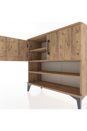 Arges Şifonyer 3 Raflı 2 Kapaklı 88x30x80 Çam-Çam