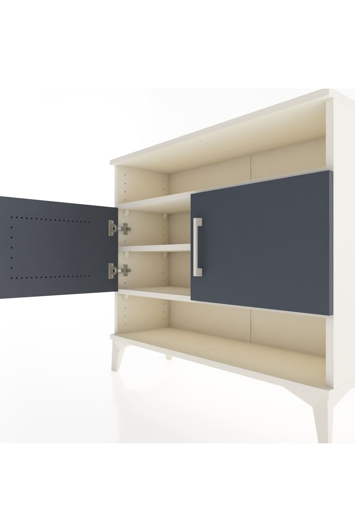 Arges Şifonyer 3 Raflı 2 Kapaklı 88x30x80 Aytaşı-Antrasit