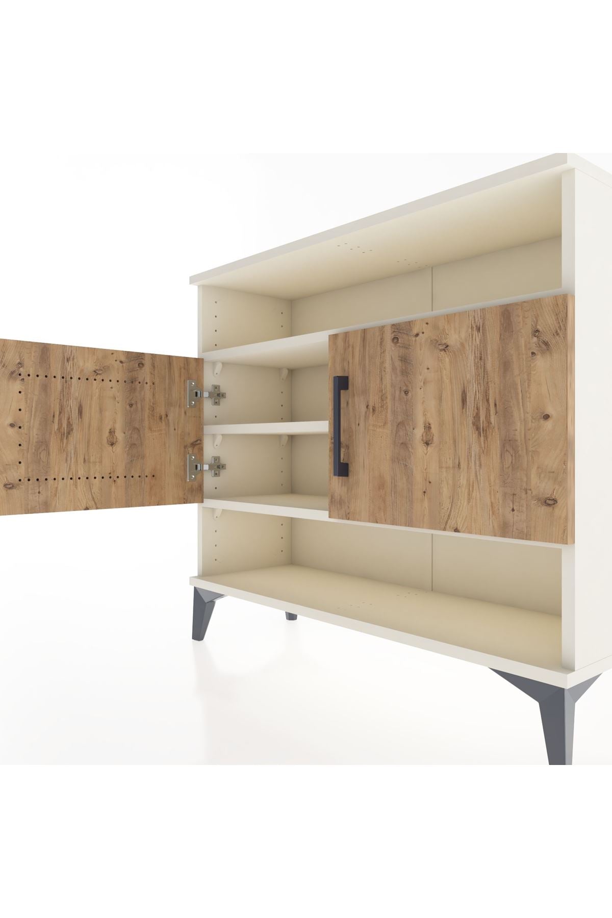 Arges Şifonyer 3 Raflı 2 Kapaklı 88x30x80 Aytaşı-Çam