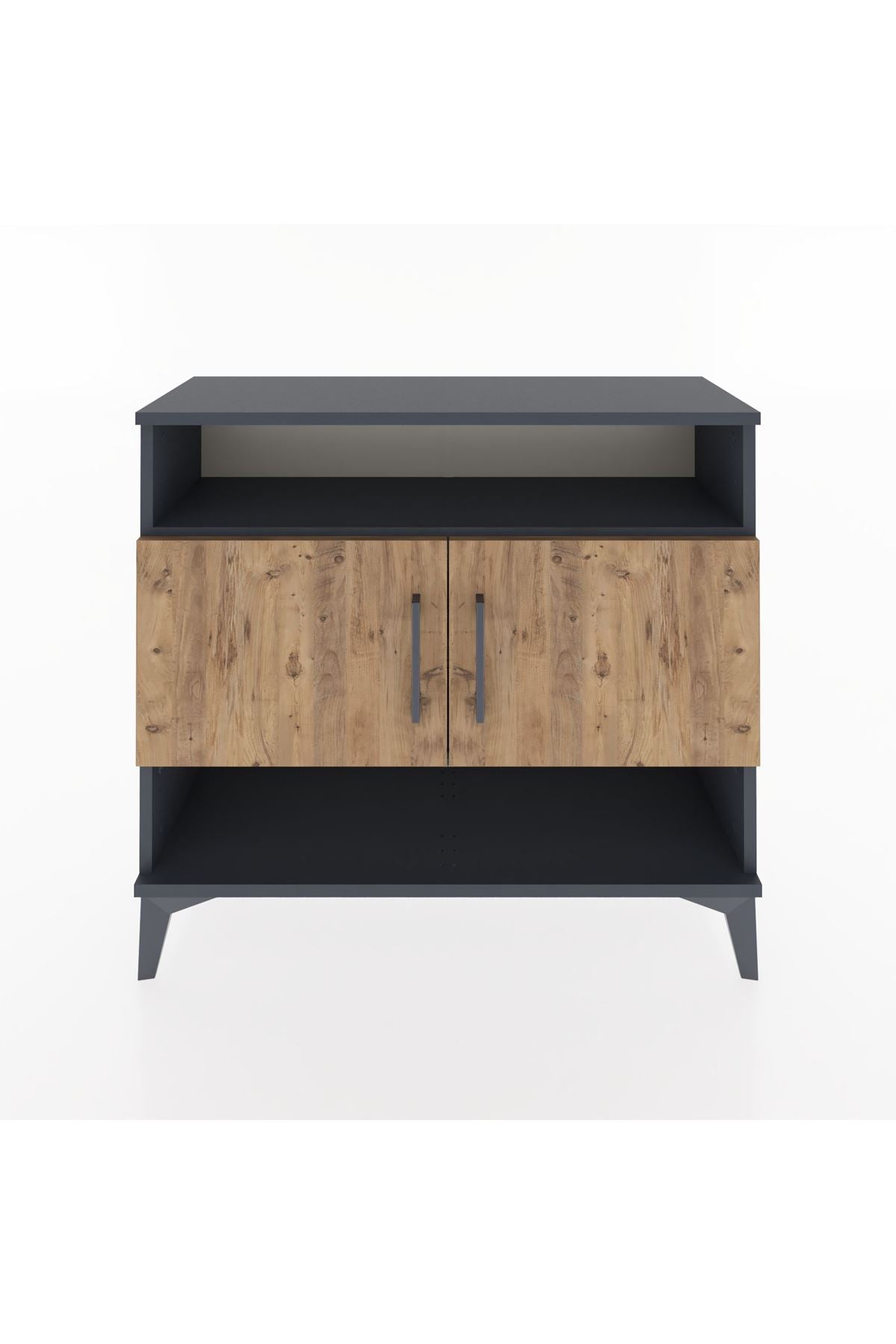 Arges Şifonyer 3 Raflı 2 Kapaklı 88x30x80 Antrasit-Çam