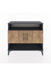 Arges Şifonyer 3 Raflı 2 Kapaklı 88x30x80 Antrasit-Çam