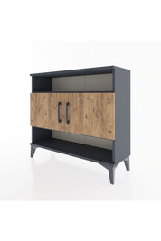 Arges Şifonyer 3 Raflı 2 Kapaklı 88x30x80 Antrasit-Çam