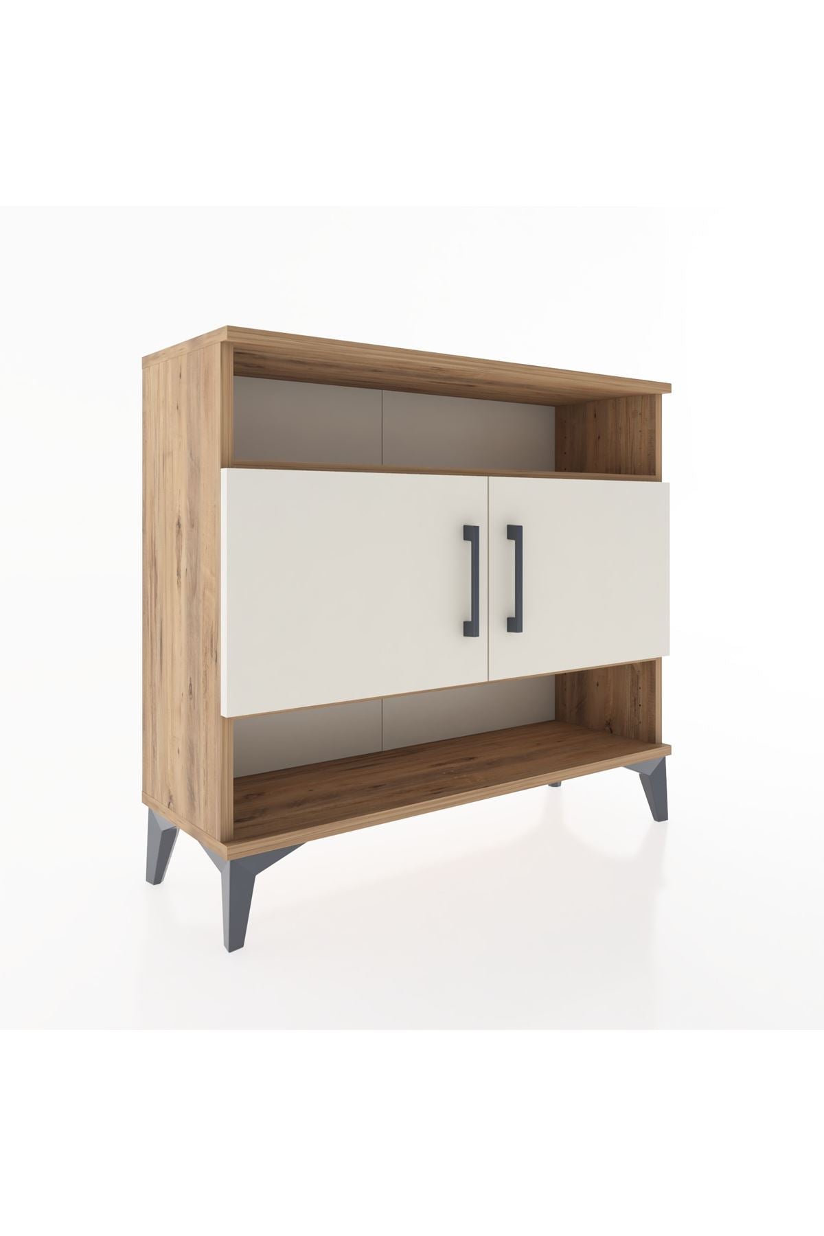 Arges Şifonyer 3 Raflı 2 Kapaklı 88x30x80 Çam-Aytaşı