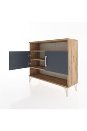 Arges Şifonyer 3 Raflı 2 Kapaklı 88x30x80 Çam-Antrasit