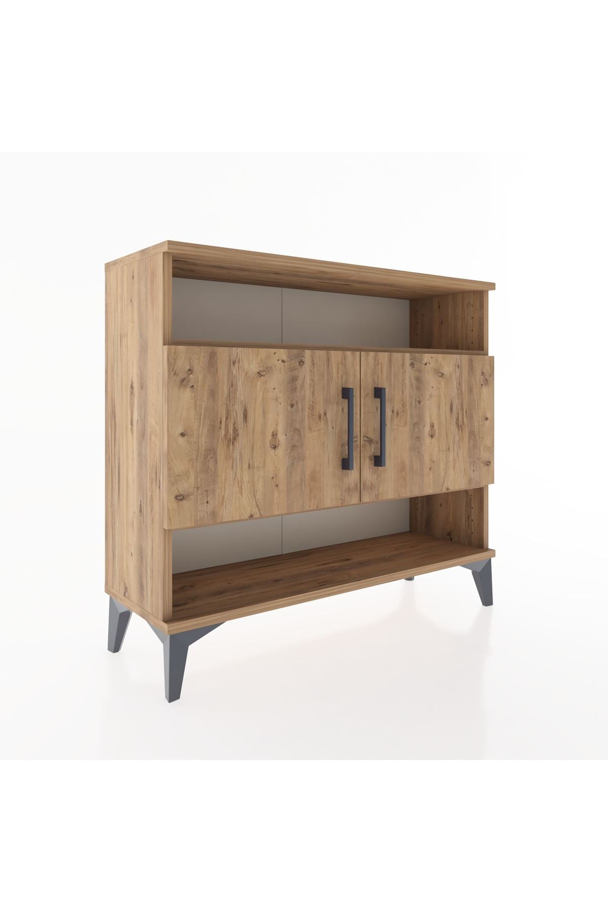 Arges Şifonyer 3 Raflı 2 Kapaklı 88x30x80 Çam-Çam