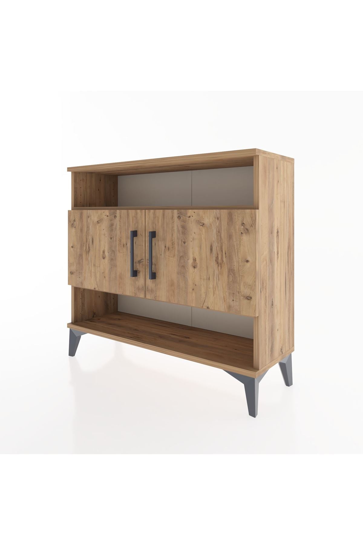 Arges Şifonyer 3 Raflı 2 Kapaklı 88x30x80 Çam-Çam