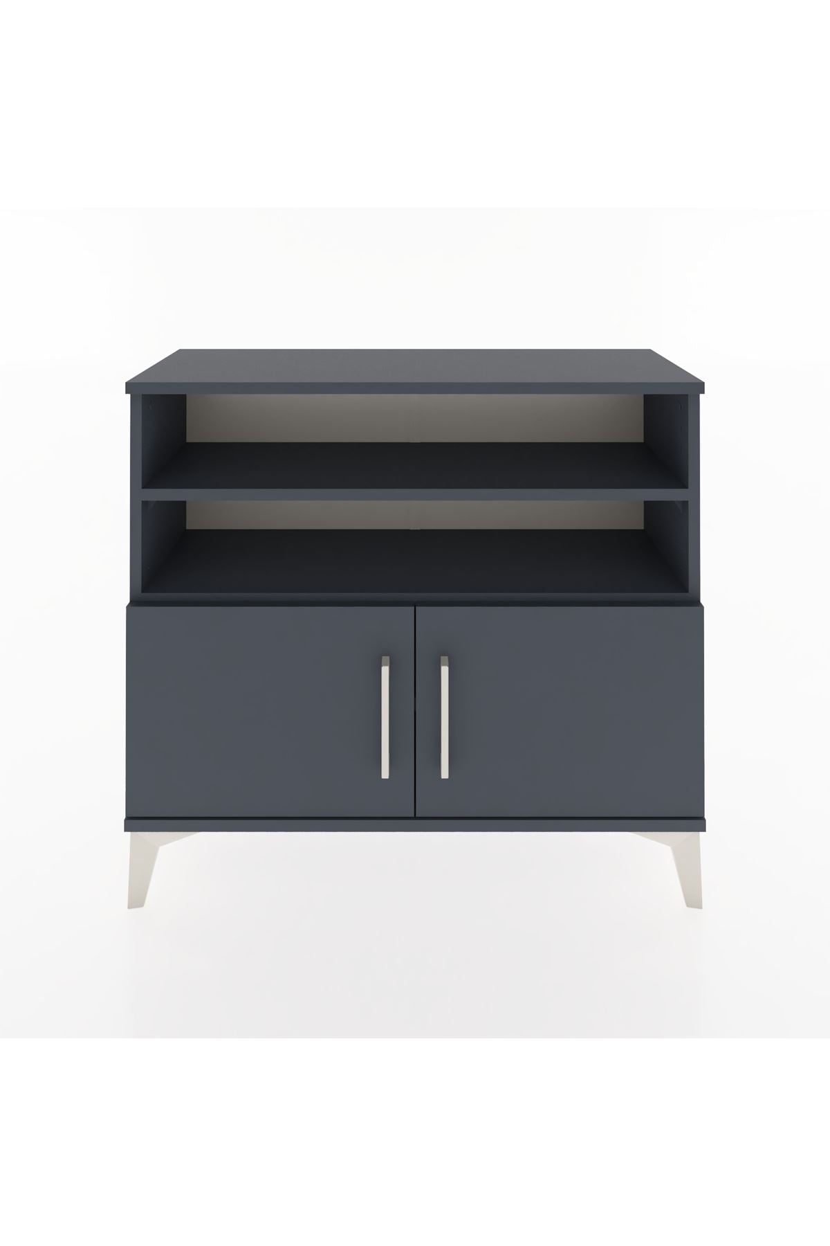 Arges Şifonyer 3 Raflı 2 Kapaklı 88x30x80 Antrasit-Antrasit