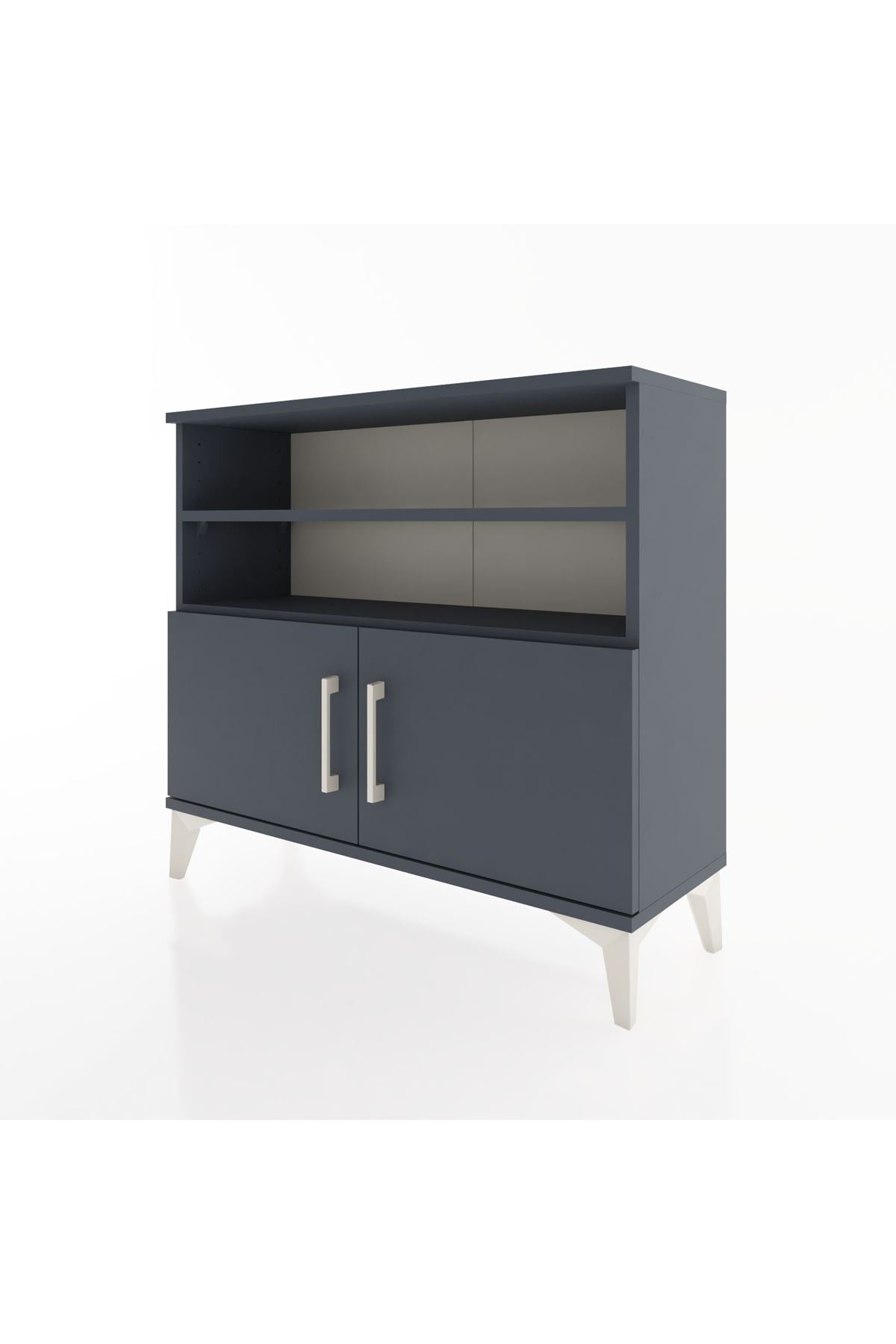 Arges Şifonyer 3 Raflı 2 Kapaklı 88x30x80 Antrasit-Antrasit