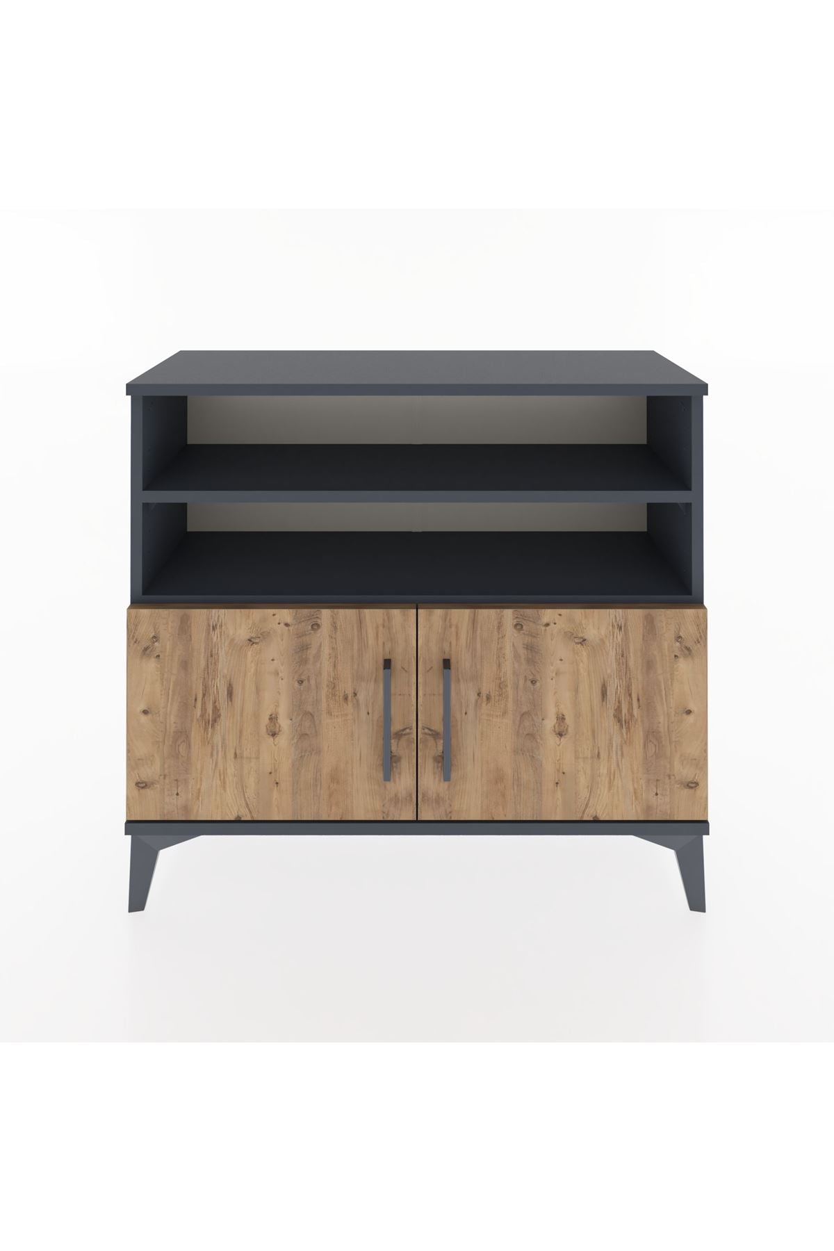 Arges Şifonyer 3 Raflı 2 Kapaklı 88x30x80 Antrasit-Çam