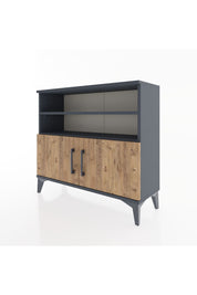 Arges Şifonyer 3 Raflı 2 Kapaklı 88x30x80 Antrasit-Çam