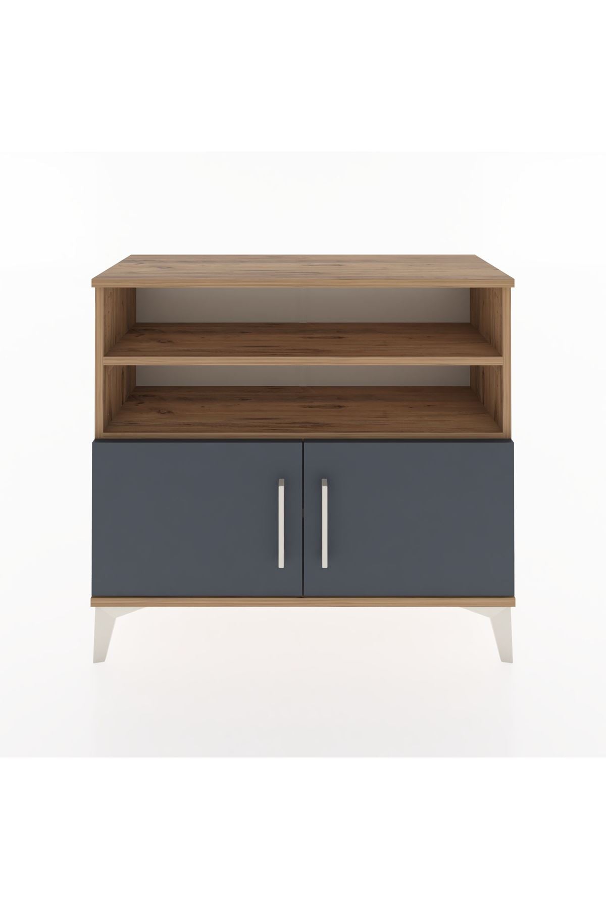 Arges Şifonyer 3 Raflı 2 Kapaklı 88x30x80 Çam-Antrasit