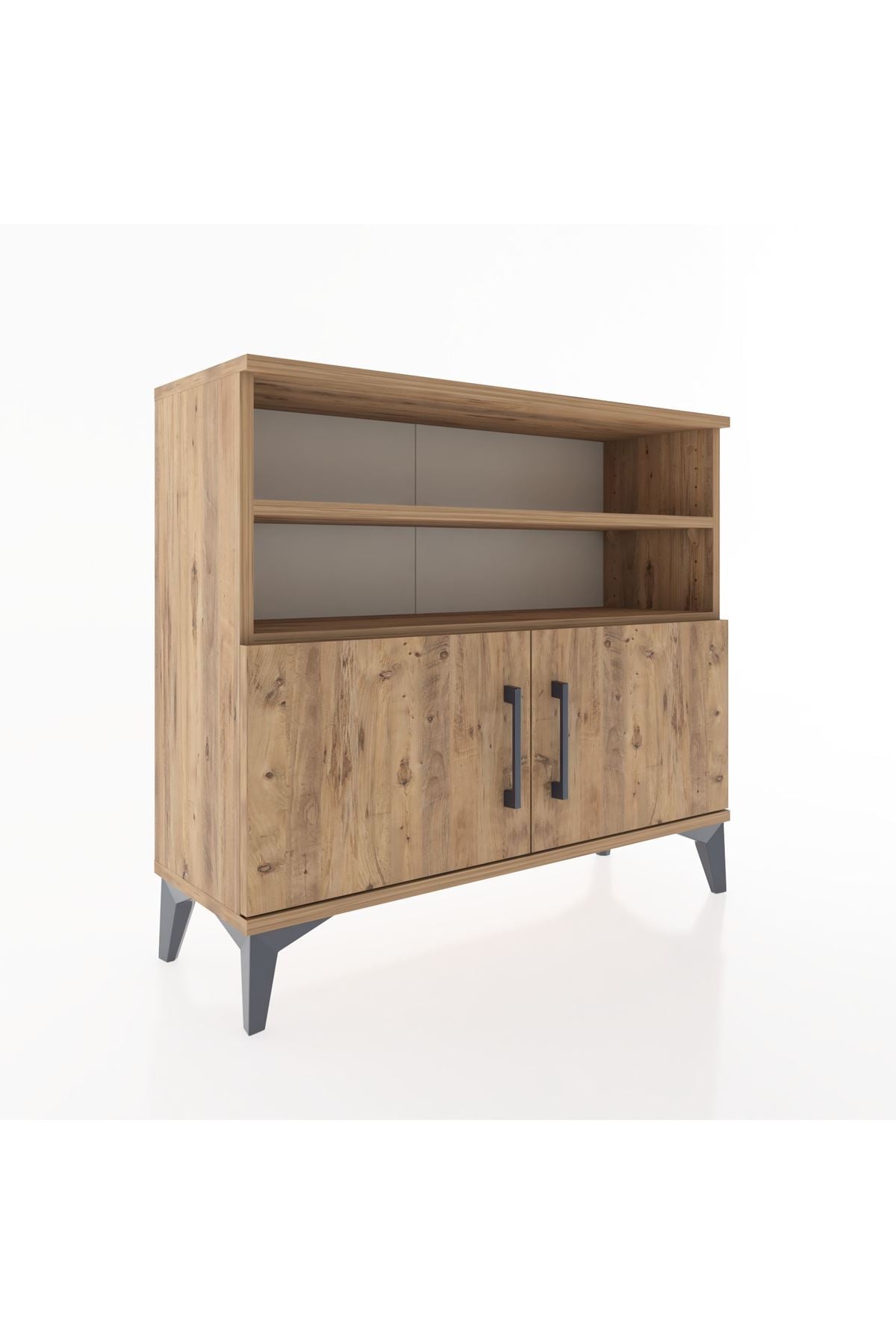 Arges Şifonyer 3 Raflı 2 Kapaklı 88x30x80 Çam-Çam