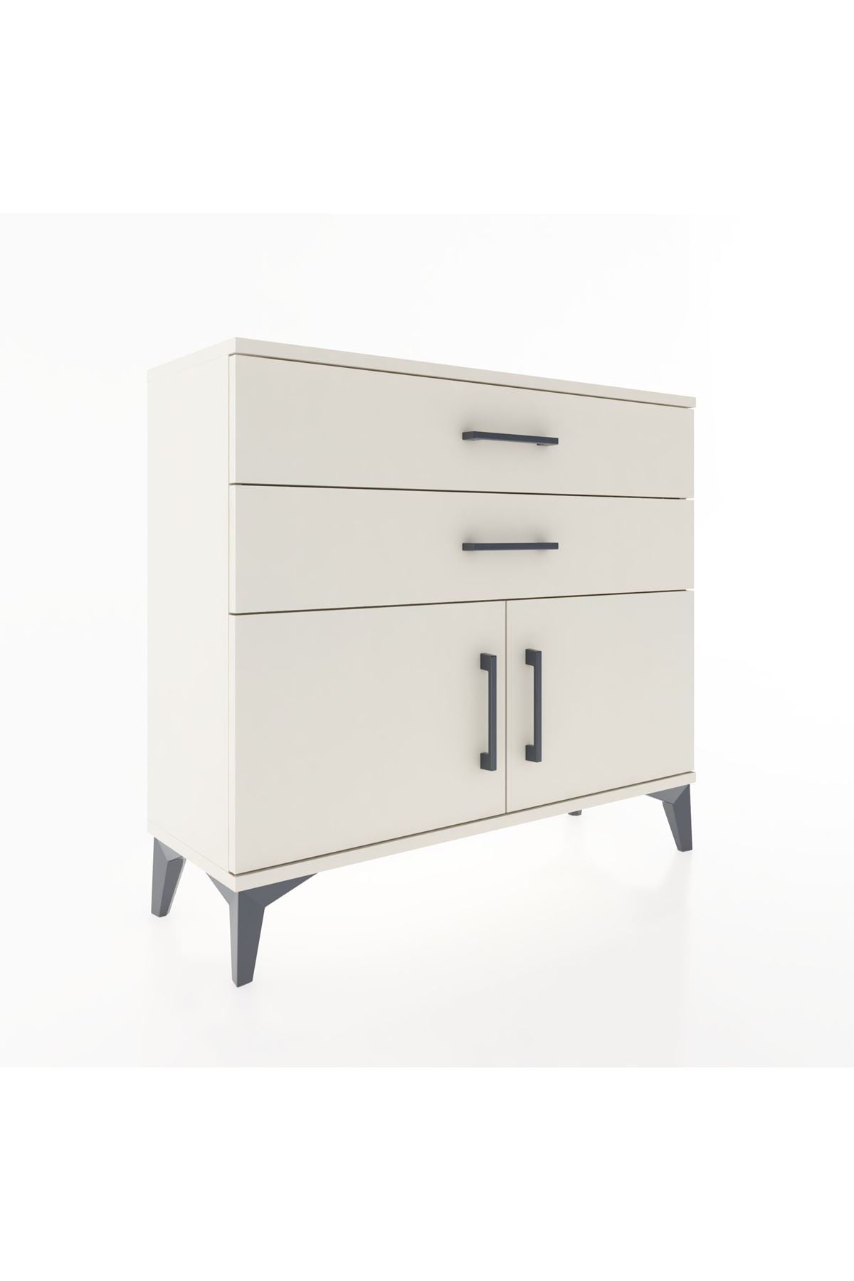 Arges Şifonyer Tek Raflı 2 Çekmeceli 2 Kapaklı 88x30x80 Aytaşı-Aytaşı