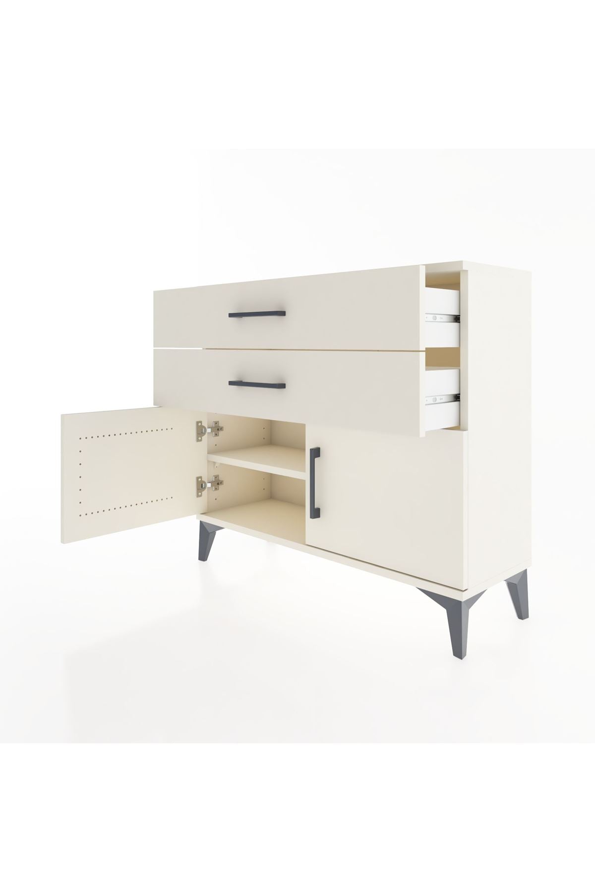 Arges Şifonyer Tek Raflı 2 Çekmeceli 2 Kapaklı 88x30x80 Aytaşı-Aytaşı