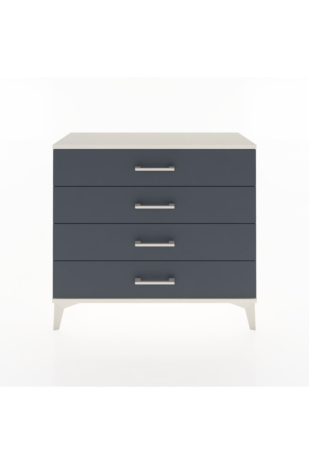 Arges Şifonyer 4 Çekmeceli 88x30x80 Aytaşı-Antrasit