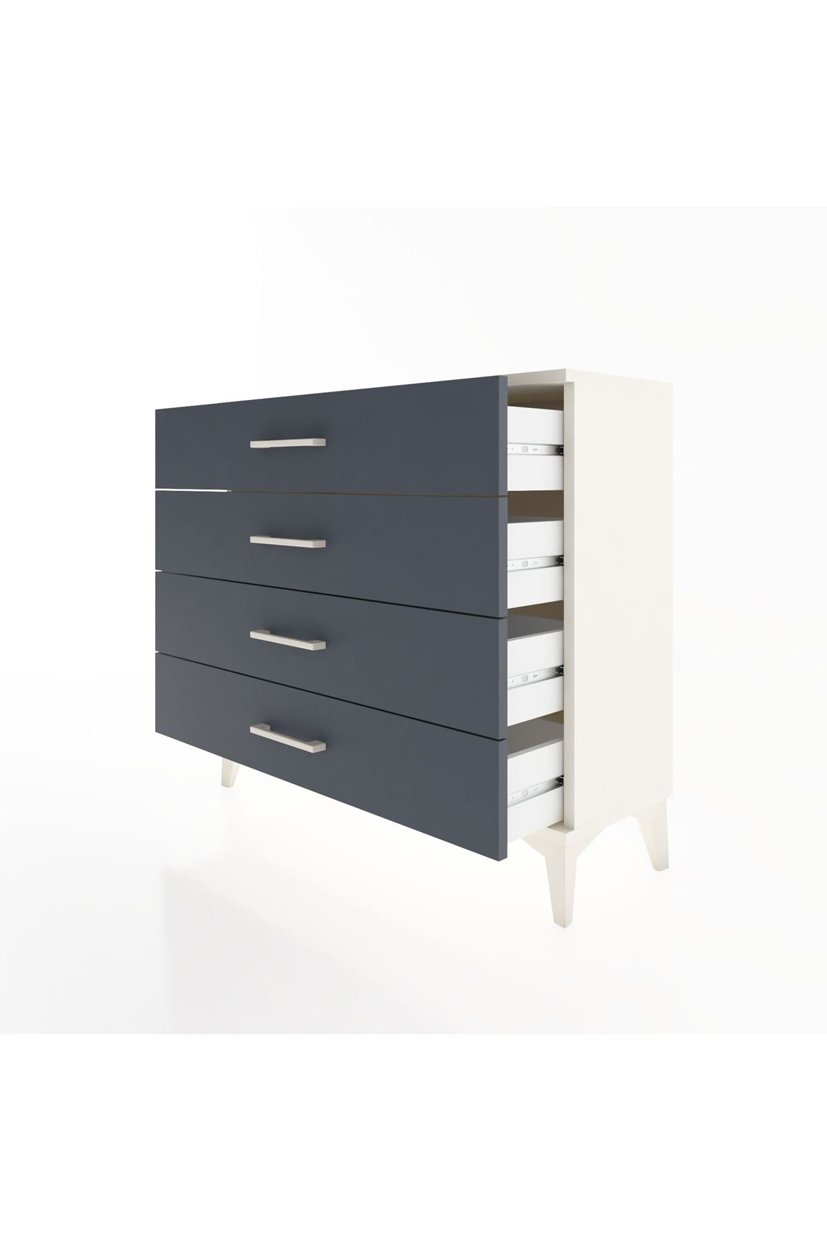 Arges Şifonyer 4 Çekmeceli 88x30x80 Aytaşı-Antrasit