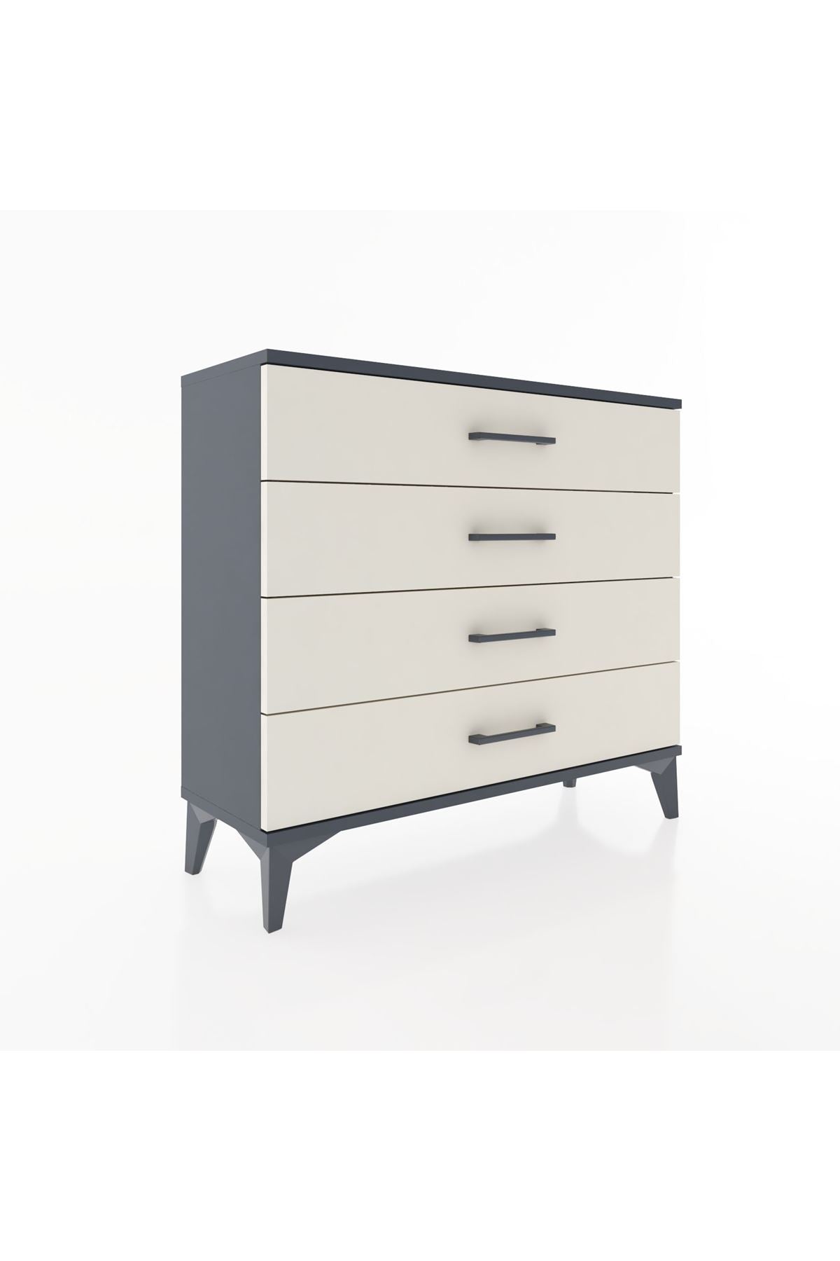 Arges Şifonyer 4 Çekmeceli 88x30x80 Antrasit-Aytaşı