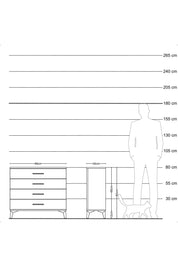 Arges Şifonyer 4 Çekmeceli 88x30x80 Antrasit-Aytaşı