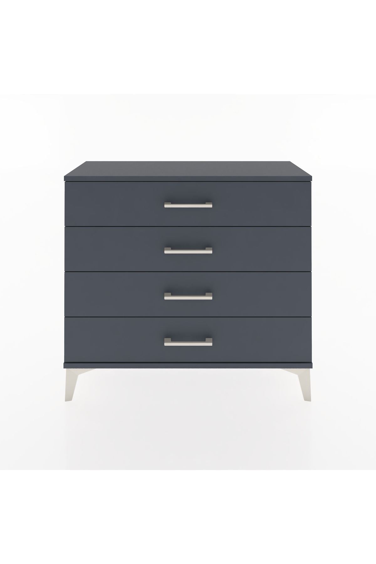 Arges Şifonyer 4 Çekmeceli 88x30x80 Antrasit-Antrasit